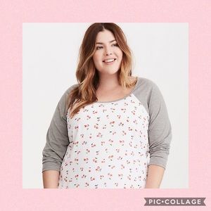 Cherry Long sleeve georgette style blouse